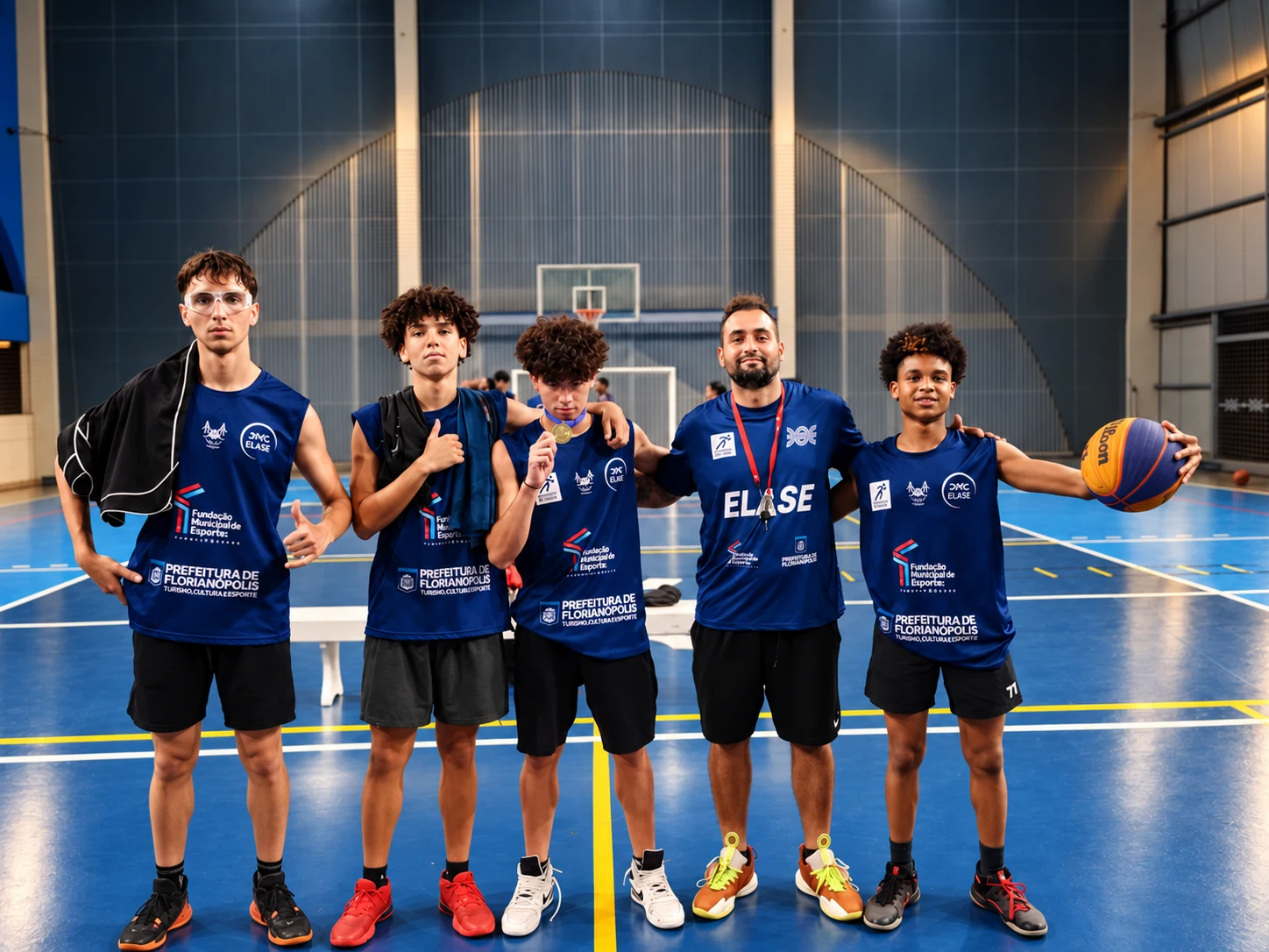 Equipe reunida no torneio 1x1 da Elase